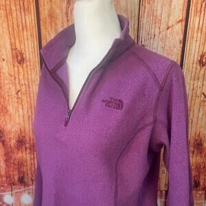 The North Face women's 1/4 zip fleece pullover orchid purple size Medium EUC!
